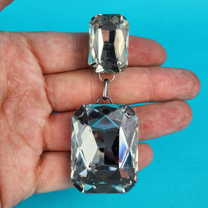 Classic Cut Crystal Clip On Earrings