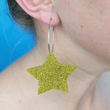 Load image into Gallery viewer, Star Hoop Earrings
