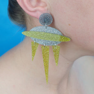 Spaceship Earrings