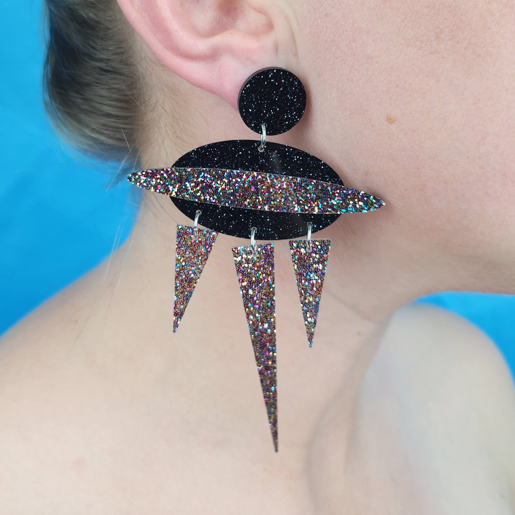 Spaceship Earrings