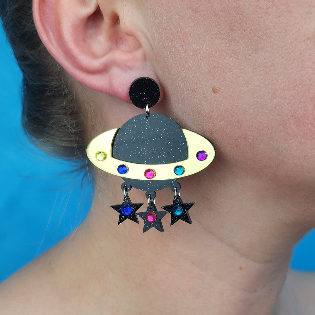 Space Ship Earrings