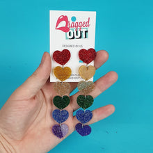 Load image into Gallery viewer, Pride Heart Earrings
