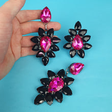 Load image into Gallery viewer, Large Crystal Earrings and Ring Set
