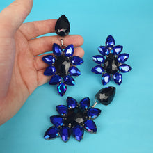 Load image into Gallery viewer, Large Crystal Earrings and Ring Set
