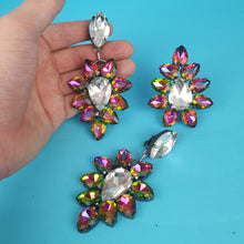 Load image into Gallery viewer, Large Crystal Earrings and Ring Set
