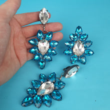 Load image into Gallery viewer, Large Crystal Earrings and Ring Set
