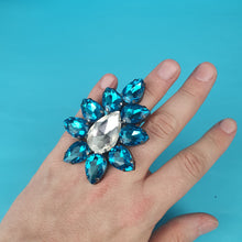 Load image into Gallery viewer, Large Crystal Earrings and Ring Set
