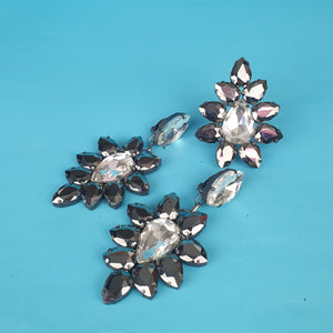 Large Crystal Earrings and Ring Set