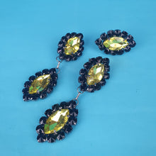 Load image into Gallery viewer, Large Crystal Earrings and Ring Set
