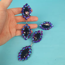 Load image into Gallery viewer, Large Crystal Earrings and Ring Set
