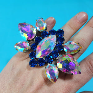 Crystal Statement Ring with Swarovski Crystals