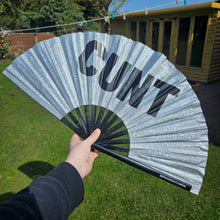Load image into Gallery viewer, Cunt Glitter Hand Fan
