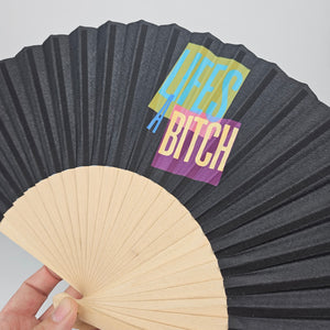 Lifes A Bitch Handheld Small Fan