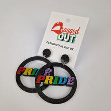 Load image into Gallery viewer, Gay Pride Circle Earrings
