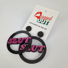 Load image into Gallery viewer, Slut Circle Earrings
