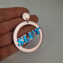 Load image into Gallery viewer, Slut Circle Earrings
