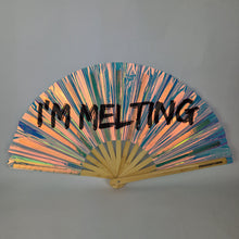 Load image into Gallery viewer, I'm Melting Bamboo Fan
