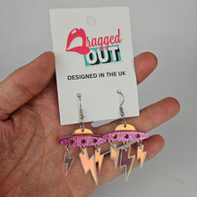 Load image into Gallery viewer, Space Ship Acrylic Earrings
