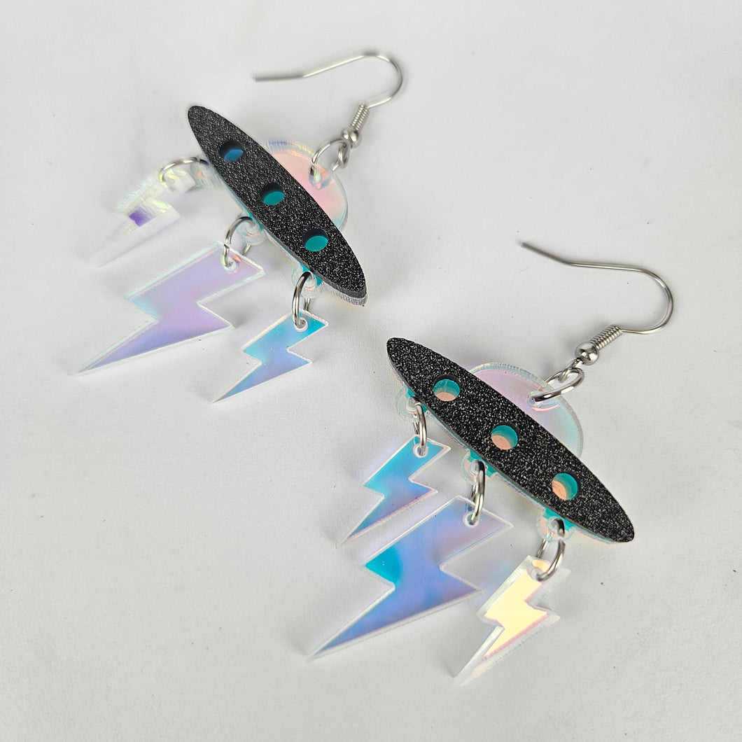 Space Ship Acrylic Earrings