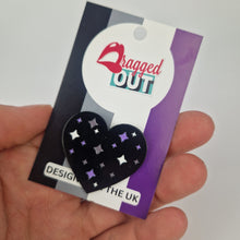 Load image into Gallery viewer, Asexual Heart Badge
