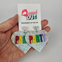 Load image into Gallery viewer, Party Large Heart Acrylic Earrings
