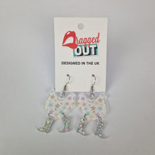 Load image into Gallery viewer, Star Chicken Cowboy Acrylic Earrings
