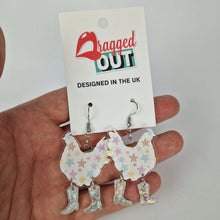 Load image into Gallery viewer, Star Chicken Cowboy Acrylic Earrings
