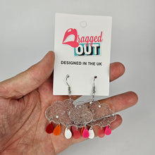 Load image into Gallery viewer, Lesbian Pride Cloud Acrylic Earrings
