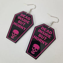 Load image into Gallery viewer, Dead Inside But Horny Acrylic Earrings
