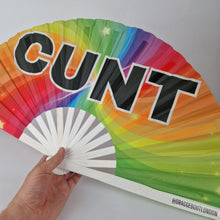 Load image into Gallery viewer, Cunt Rainbow Clack Fan

