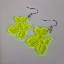 Load image into Gallery viewer, Balloon Dog Neon Acrylic Earrings
