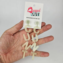 Load image into Gallery viewer, Drop Cunt Glow In The Dark Acrylic Earrings
