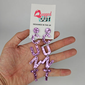 Drop Cunt Acrylic Earrings