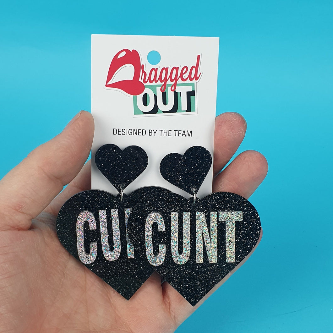 Cunt Heart Earrings