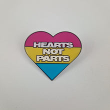 Load image into Gallery viewer, Hearts Not Parts Pin Badge
