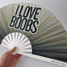 Load image into Gallery viewer, I Love Boobs Clack Fan
