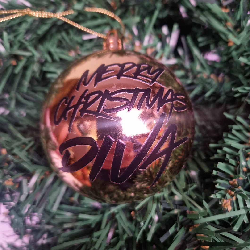 Merry Christmas Diva Bauble