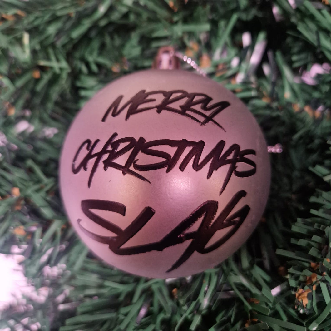 Merry Christmas Slag Bauble