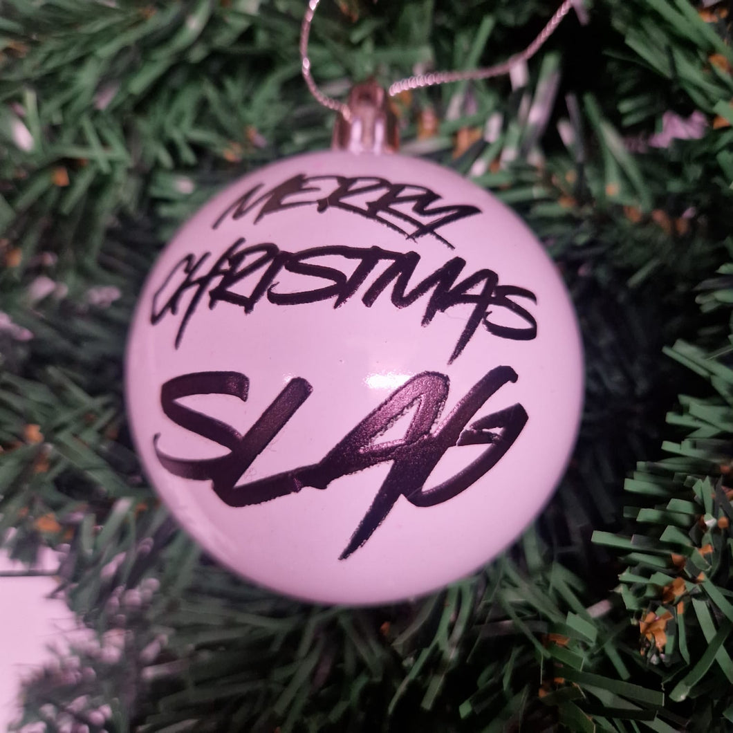 Merry Christmas Slag Bauble