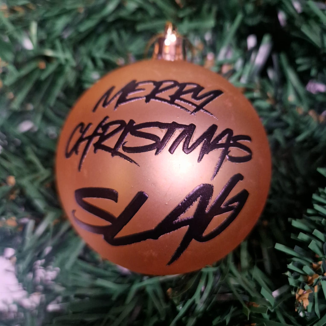 Merry Christmas Slag Bauble