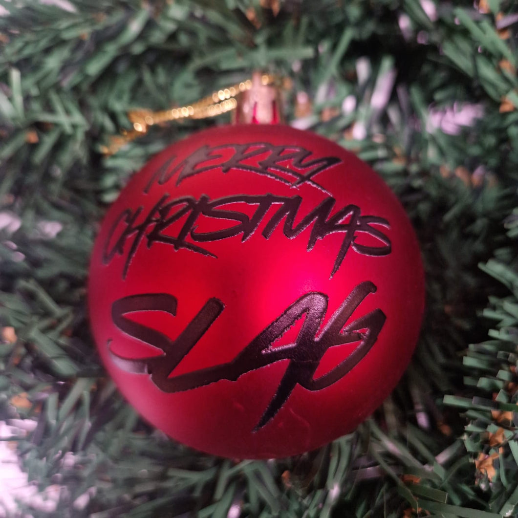 Merry Christmas Slag Bauble