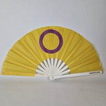 Load image into Gallery viewer, Intersex Pride Clack Fan
