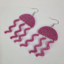 Load image into Gallery viewer, Jellyfish Pink Acrylic Earrings
