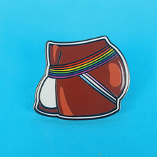 Load image into Gallery viewer, Chocolate Pride Jock Strap Pin Badge
