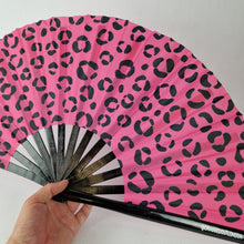 Load image into Gallery viewer, Leopard Print Clack Fan
