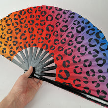 Load image into Gallery viewer, Leopard Print Clack Fan

