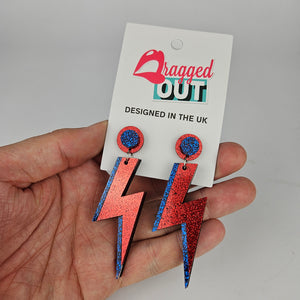 Lightning Bolt Acrylic Earrings