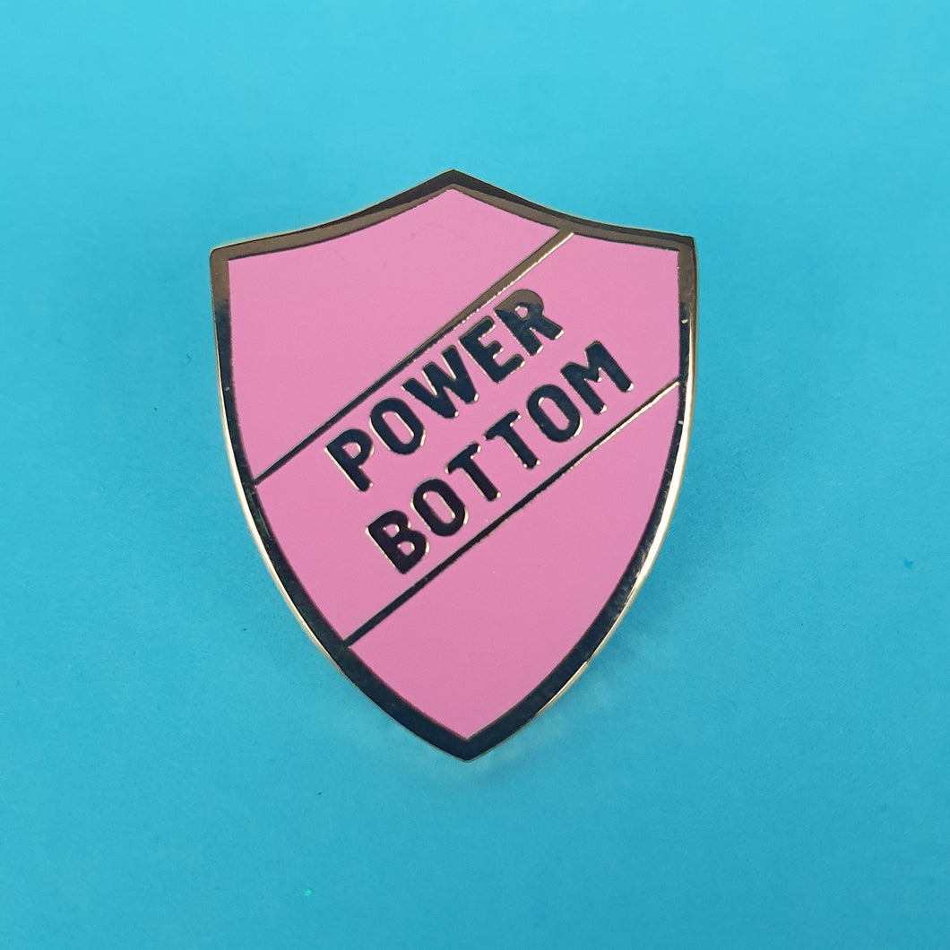 Power Bottom Pin Badge