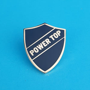 Power Top Pin Badge