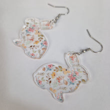 Load image into Gallery viewer, Floral Rabbit Acrylic Earrings
